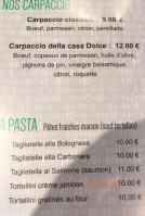 Casa Dolce menu