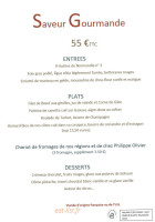 Le Cafe des Arts menu