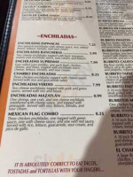 El Charro menu