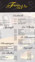 Le Train De Vie menu