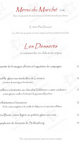 Le Schlossberg menu