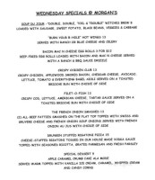 Morgan's Publick House menu