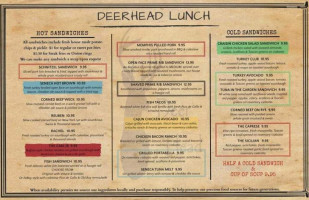 Deerhead Restaurant Bar menu