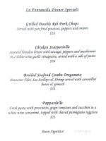 La Fontanella menu