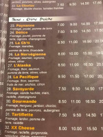 La Tour De Pizz' menu