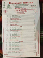 Chinatown Kitchen menu