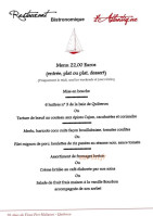 L'atlantique menu