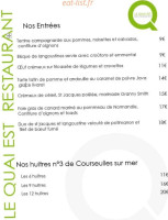 Le Quai Est menu