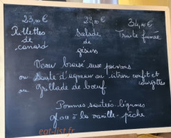 Une Journée à La Campagne menu