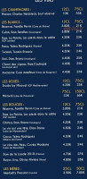 Le Garage Luzien menu