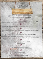 L'etabli menu