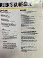 Kern's Kurbside Grill menu