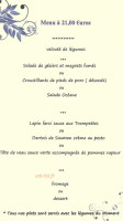 Le Relais Des Sources menu