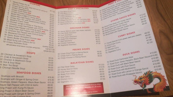 Chinfong Chinese menu