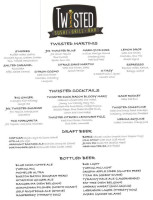 Twiisted Burgers Sushi menu