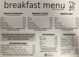 Breaktimes menu