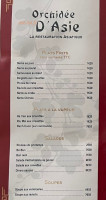 L'orchidee D'asie menu