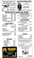 Prairie Rose Grille menu