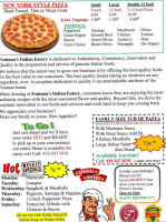 Fontana's Italian Eatery menu