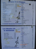 La Baraka menu