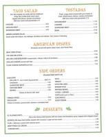 Pueblo Nuevo menu