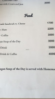 Chess Cafe menu