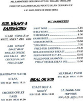 Cafe Mooney Bay menu