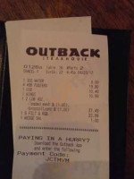 Outback Steakhouse Macedonia menu