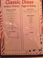 Classic American Diner menu