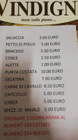 Vindigni menu