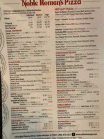 Noble Roman's Pizza menu