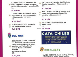 Santa Catrina menu