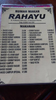 Rahayu Meatball menu