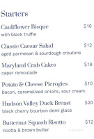 The Estate on Coffee Creek menu