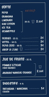 Le Garage Luzien menu