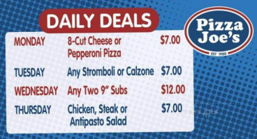 Pizza Joe's menu