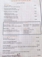 The Corner menu