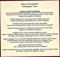 Richfield Regency Caterers menu