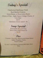 Reservation menu