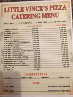 Little Vince's Pizza menu