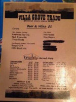 Villa Grove Trade menu