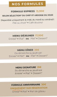 Signature menu