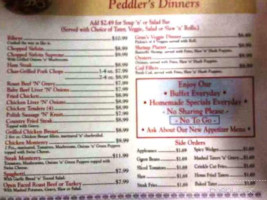 Peddler's Home Cooking menu