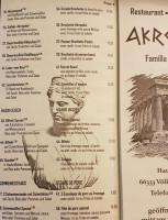 Akropolis menu