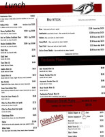 La Familia Mexican menu