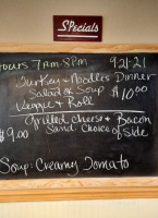 Country Cottage Cafe menu