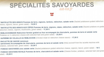 Beau Soleil menu