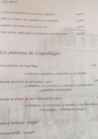 Le Château du Port menu