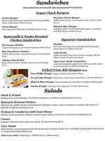 Pointe Cafe menu