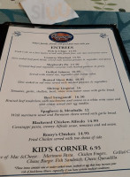 Rossy's Place menu